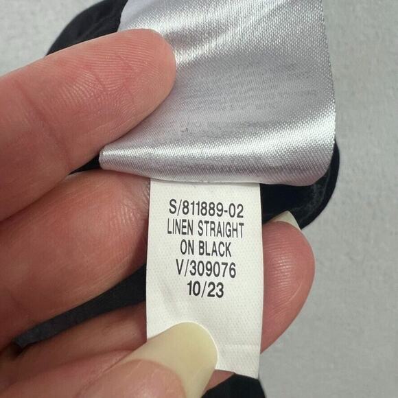 Old Navy Women's Pants Plus Size XXL Black High Rise Straight Linen-Blend - Picture 8 of 9